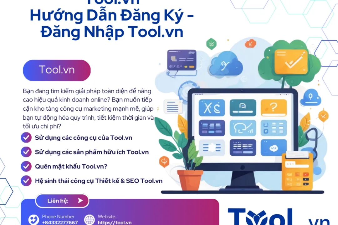 Hướng Dẫn Tạo Tài Khoản Tool.vn - Mở Khóa Bộ Công cụ SEO - Thiết Kế - All In One