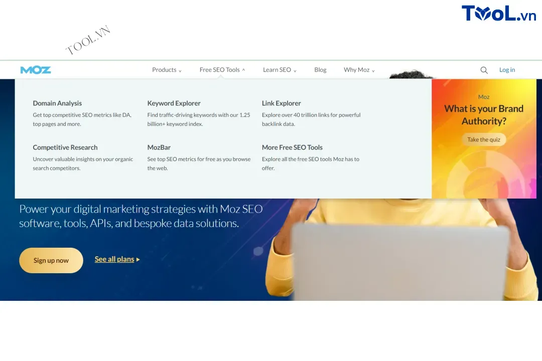 Các công cụ SEO được cung cấp bởi Moz