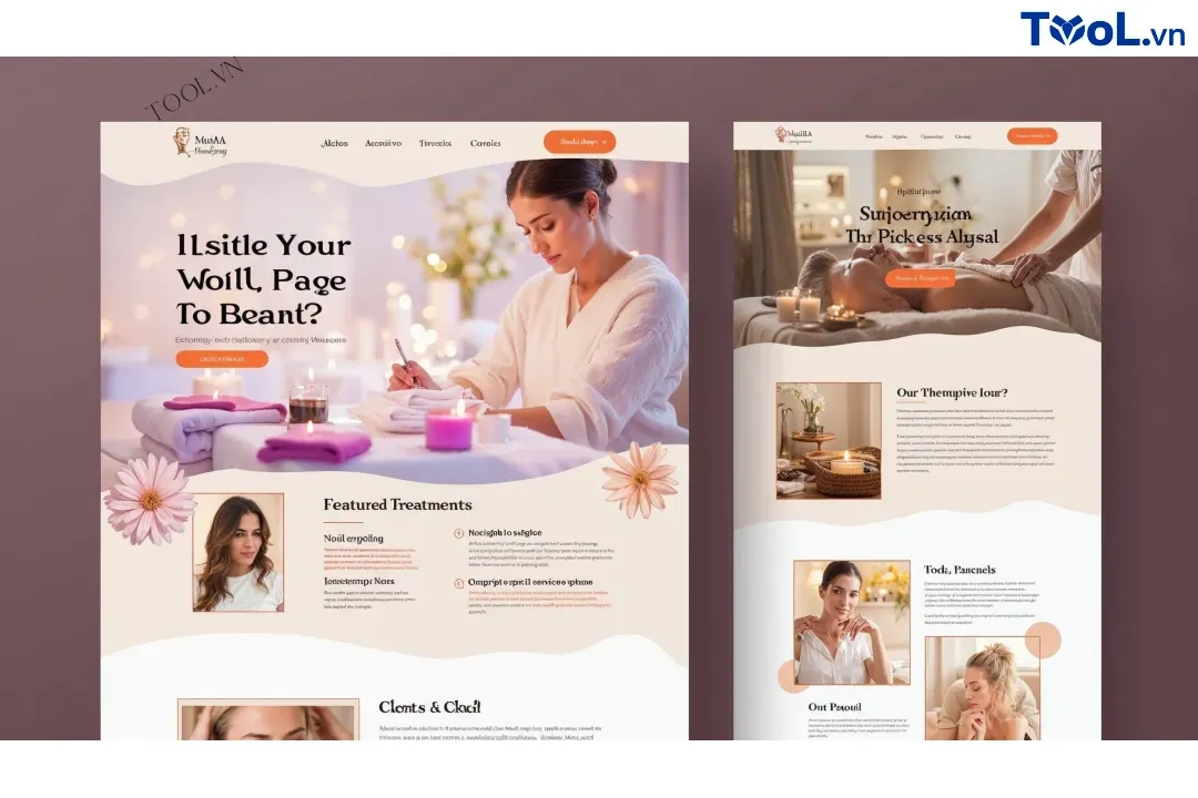 thiết kế website ngành spa